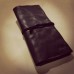 iPhone Samsung - Vintage Black Genuine Leather Flip Wallet Phone Card Cover and Case